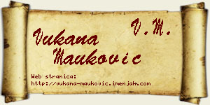 Vukana Mauković vizit kartica